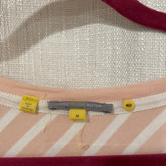 Anthropologie Little Yellow Button Striped Tunic - Picture 3 of 4